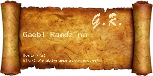 Gaebl Ramóna névjegykártya